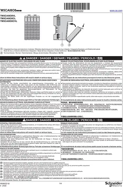 schneider施耐德TM5CA... Analog Compact Blocks_ 说明书